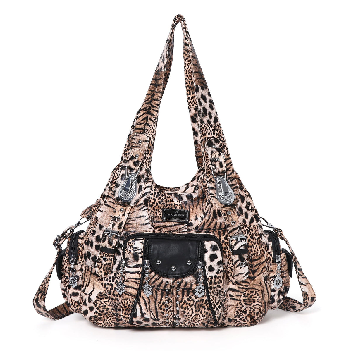 Faux Leather Leopard Print Shoulder Bag · Crossbody Purse For Women