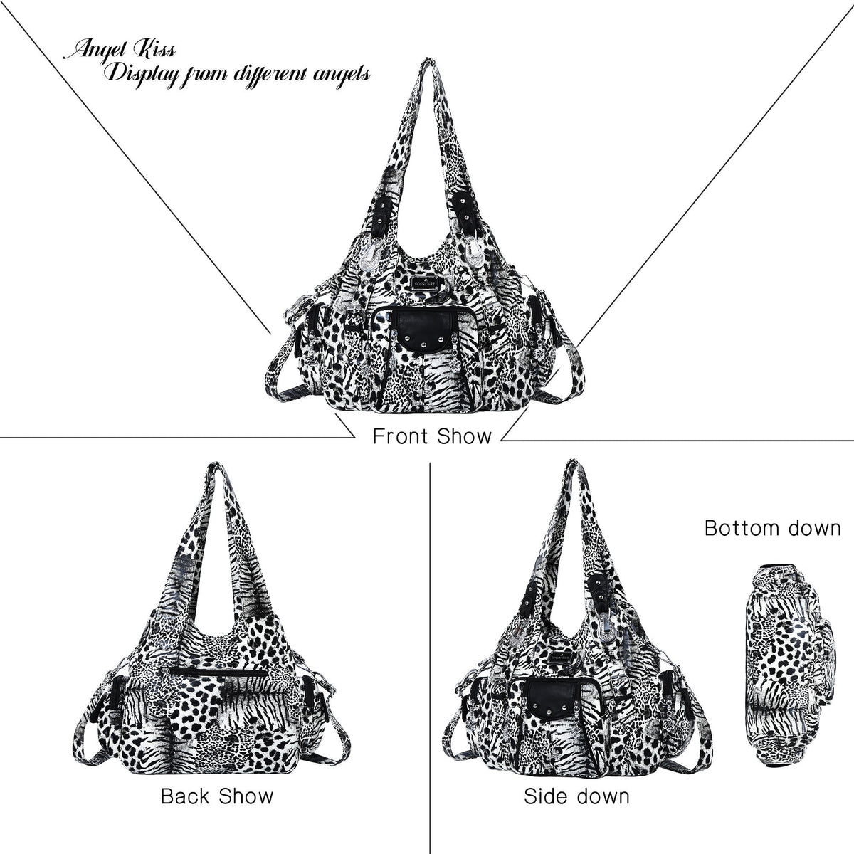 Faux Leather Leopard Print Shoulder Bag · Crossbody Purse For Women